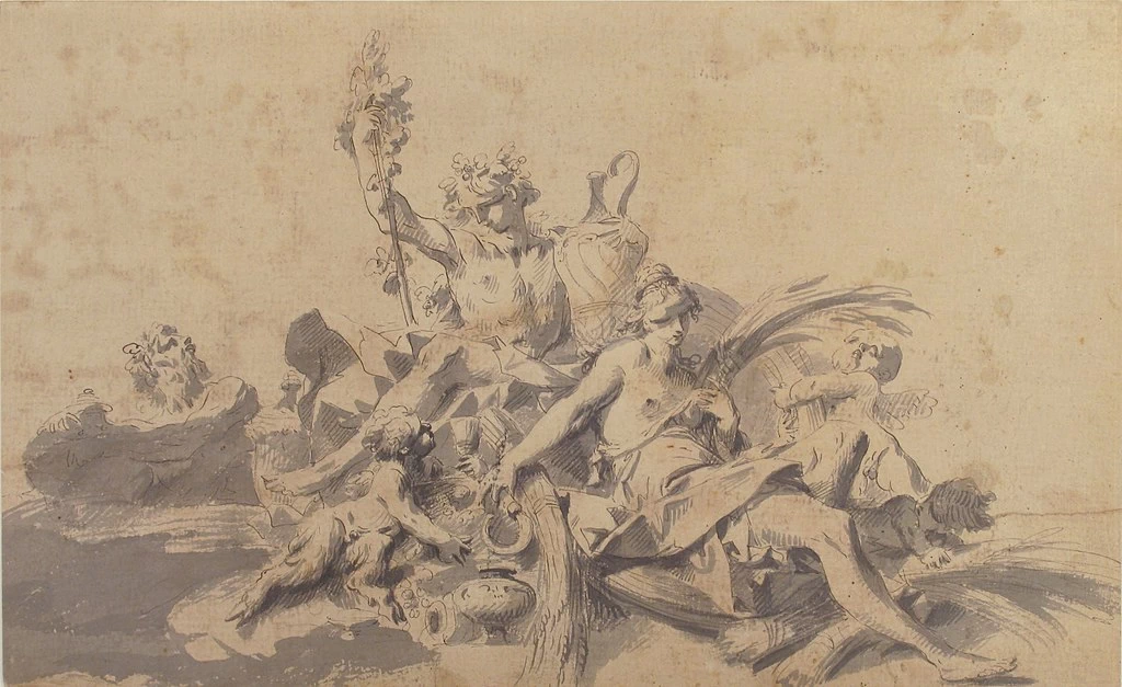 Bacco e Cerere assistiti da putti e una divinità marina - Metropolitan Museum of Art, New York